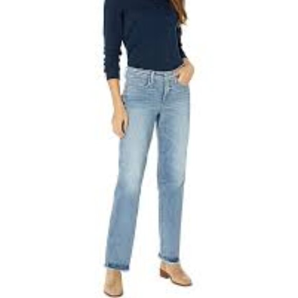 Not Your Daughters Jeans Relaxed Straight Jeans Size 6 Light Blue Stonington - Picture 6 of 6